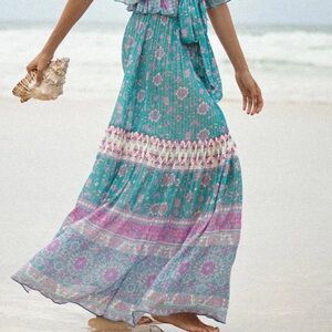 NWT Spell Lover’s Beach Maxi Skirt in Paradise in XS